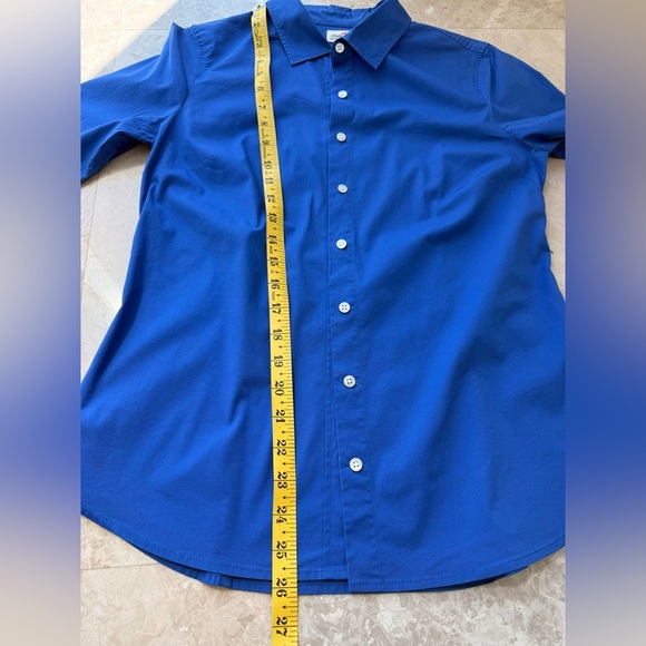 J. Crew Haberdashery cobalt Blue Cotton Blend Shirt, 3/4 sleeves Size S ( 4) - Picture 11 of 14